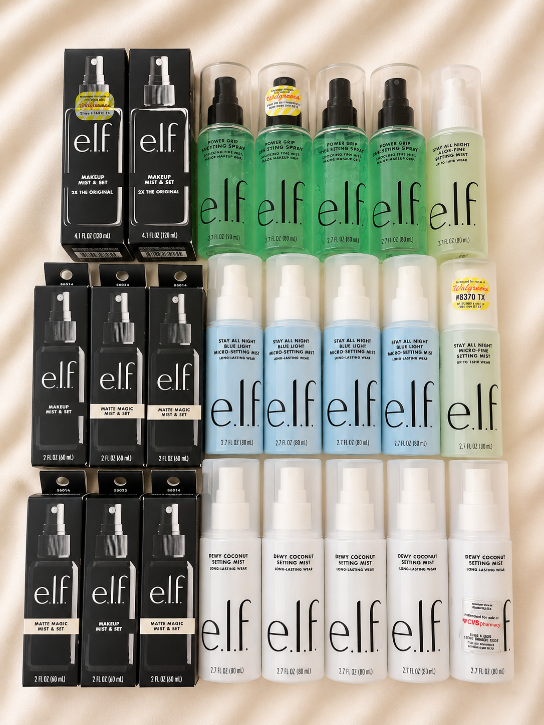 e.l.f. Setting Sprays -Fijadores de Maquillaje Surtidos
